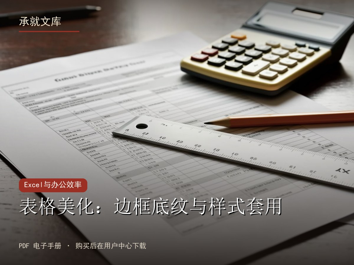 表格美化：边框底纹与样式套用