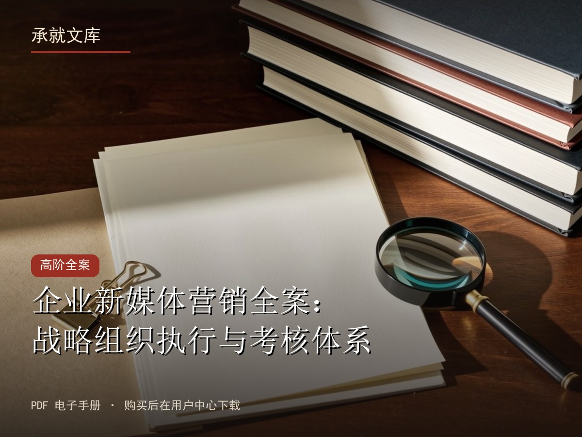 企业新媒体营销全案：战略组织执行与考核体系