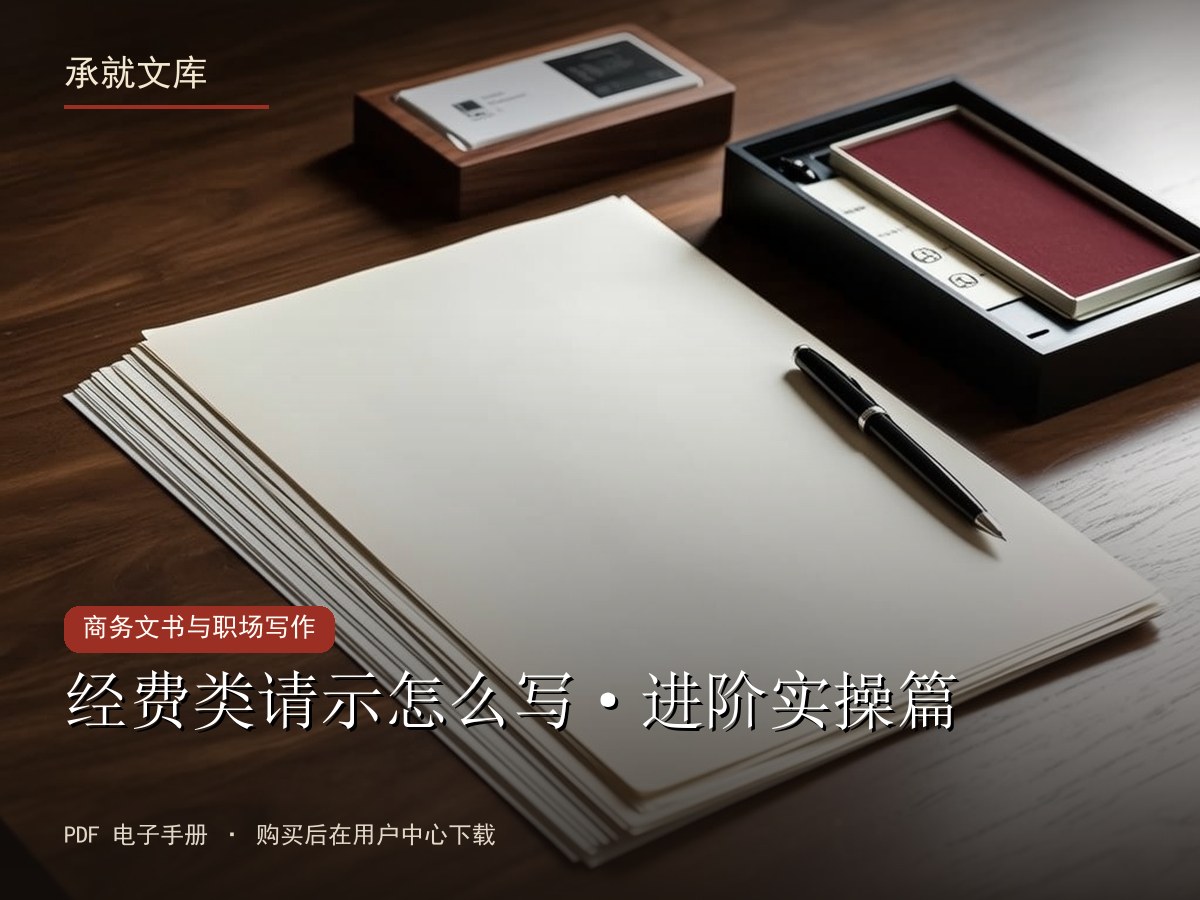 经费类请示怎么写·进阶实操篇