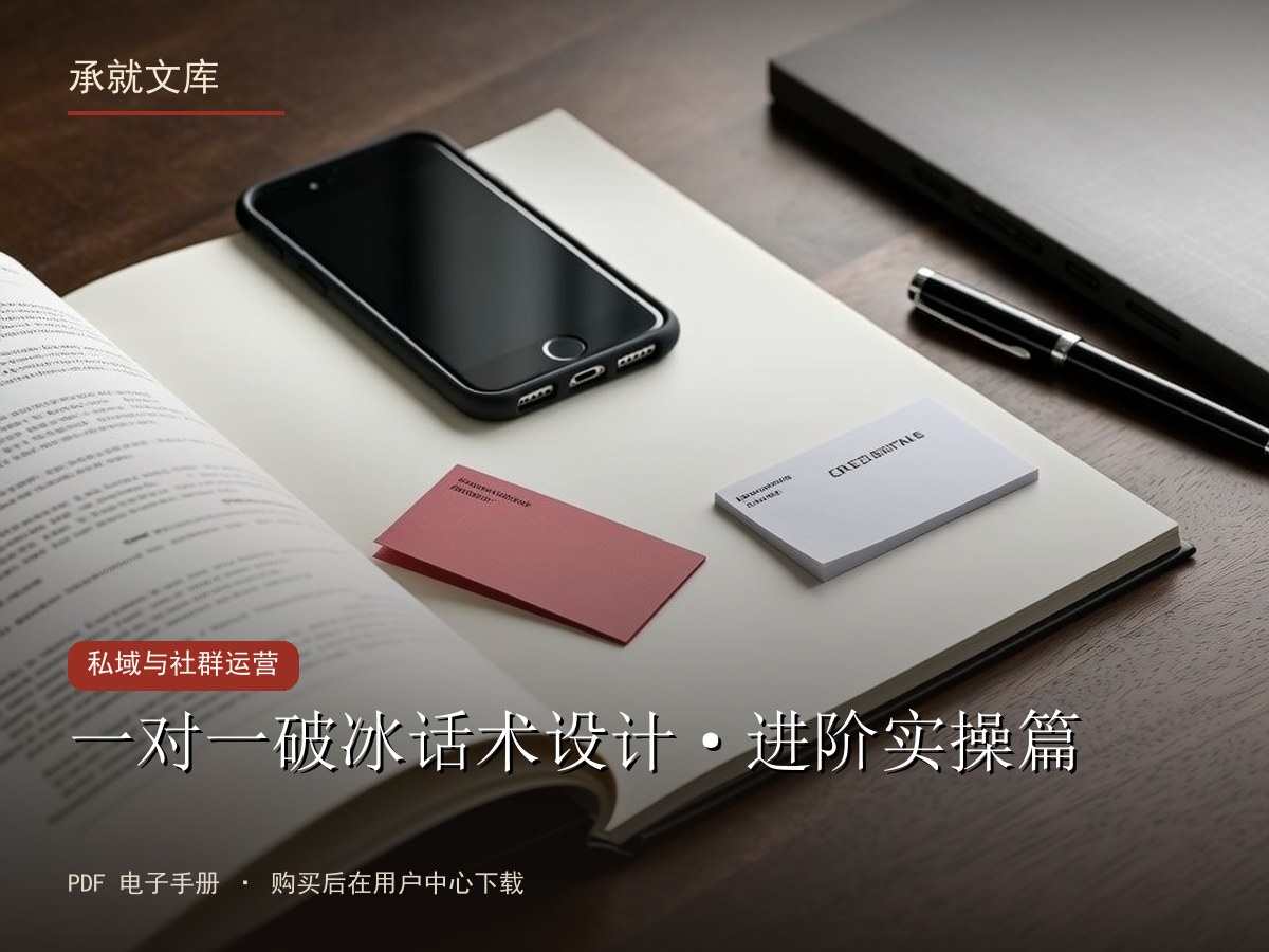 一对一破冰话术设计·进阶实操篇