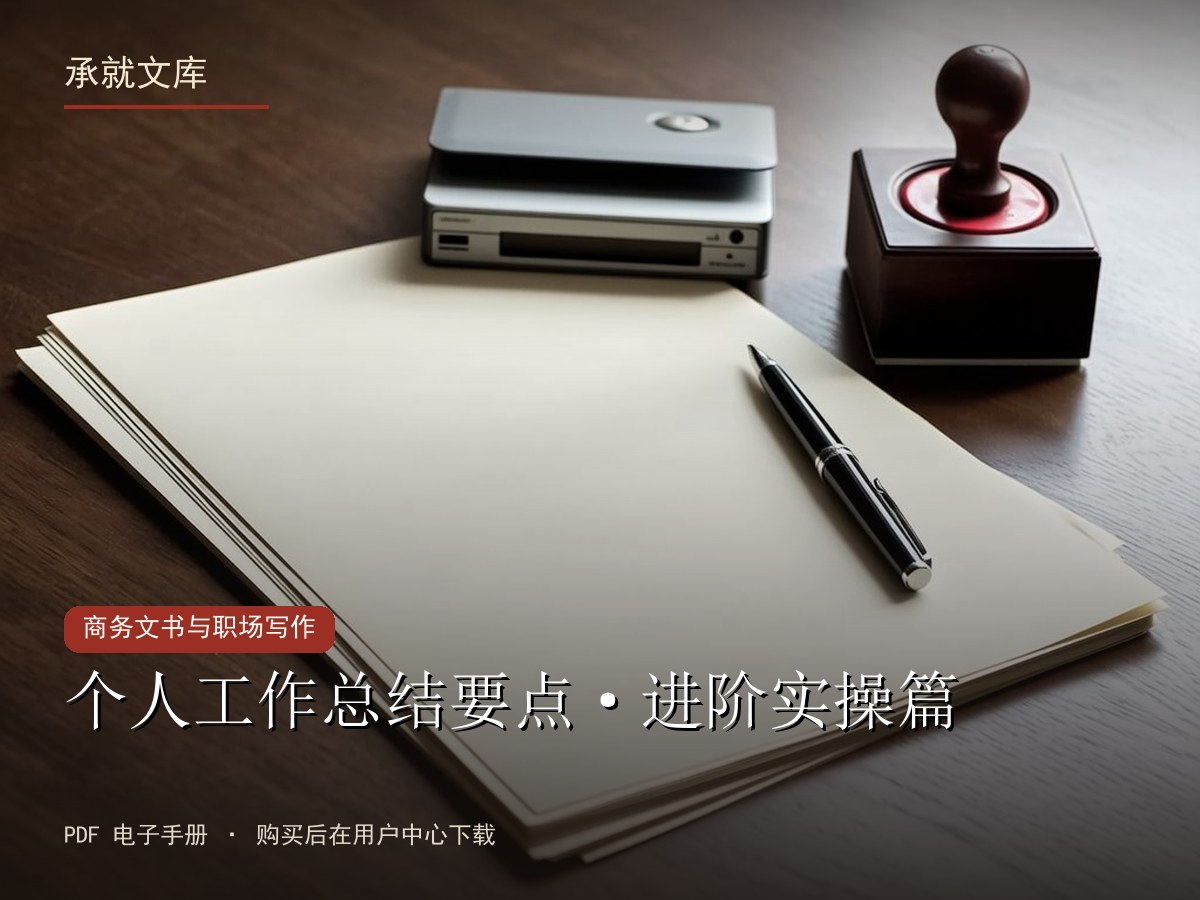 个人工作总结要点·进阶实操篇