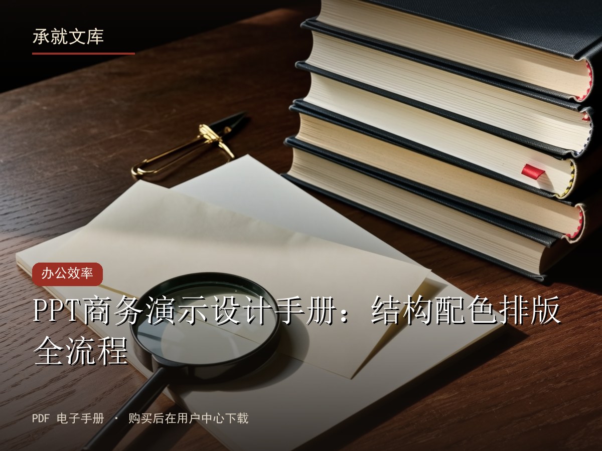 PPT商务演示设计手册：结构配色排版全流程