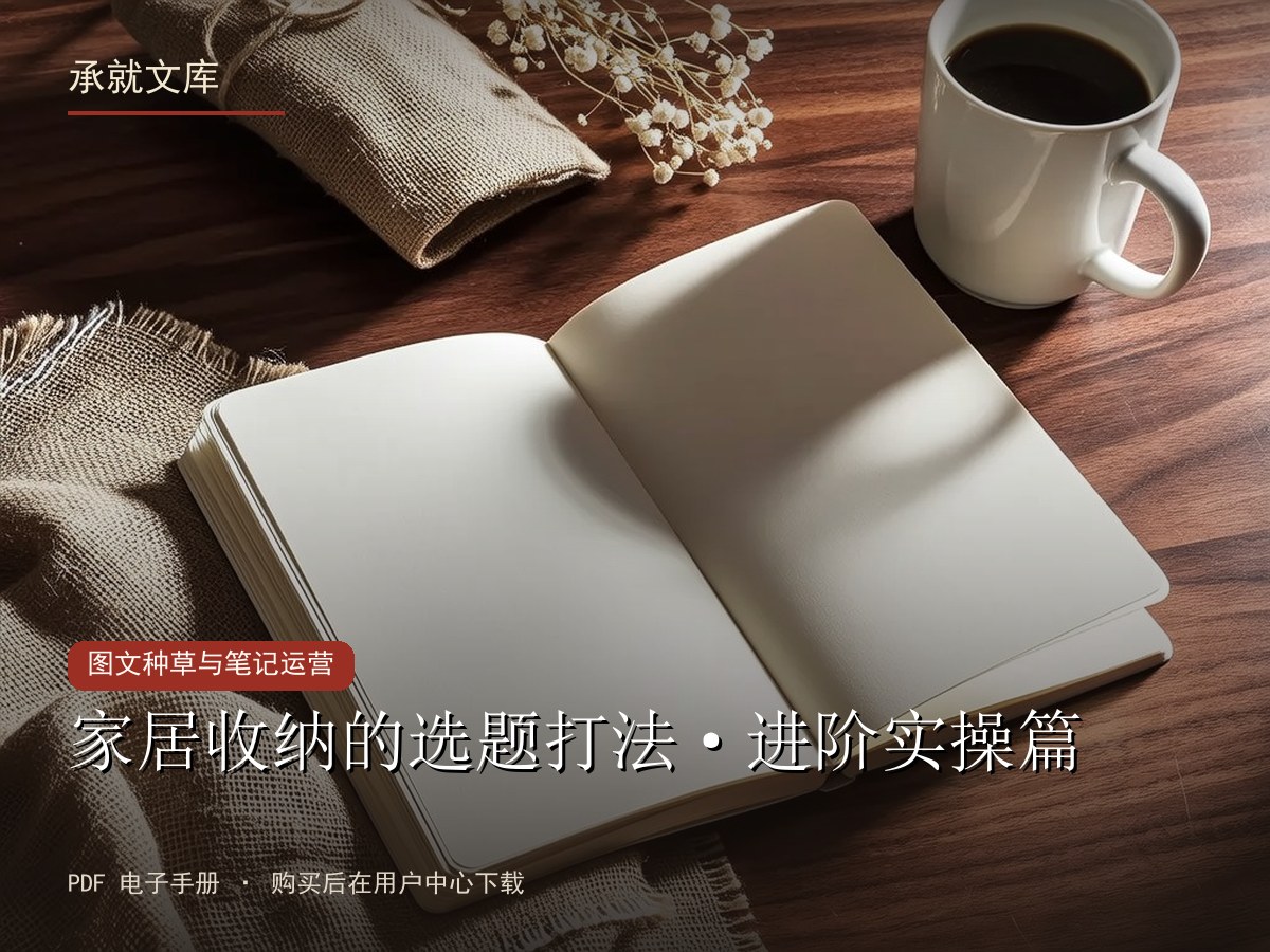 家居收纳的选题打法·进阶实操篇