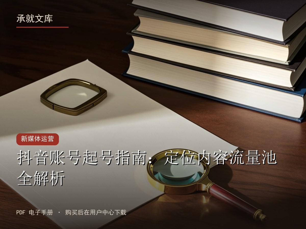 抖音账号起号指南：定位内容流量池全解析