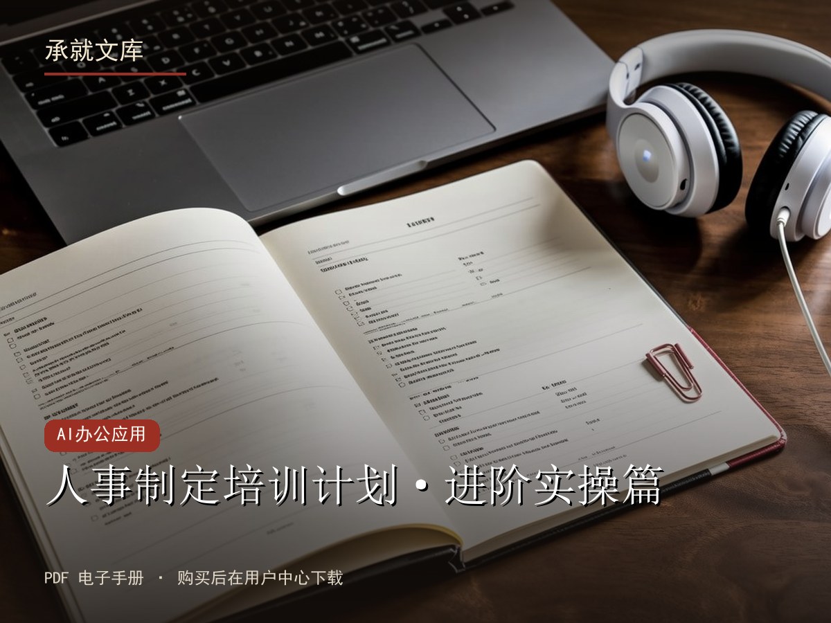 人事制定培训计划·进阶实操篇
