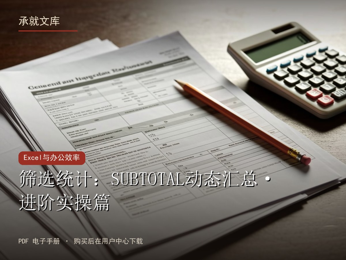 筛选统计：SUBTOTAL动态汇总·进阶实操篇