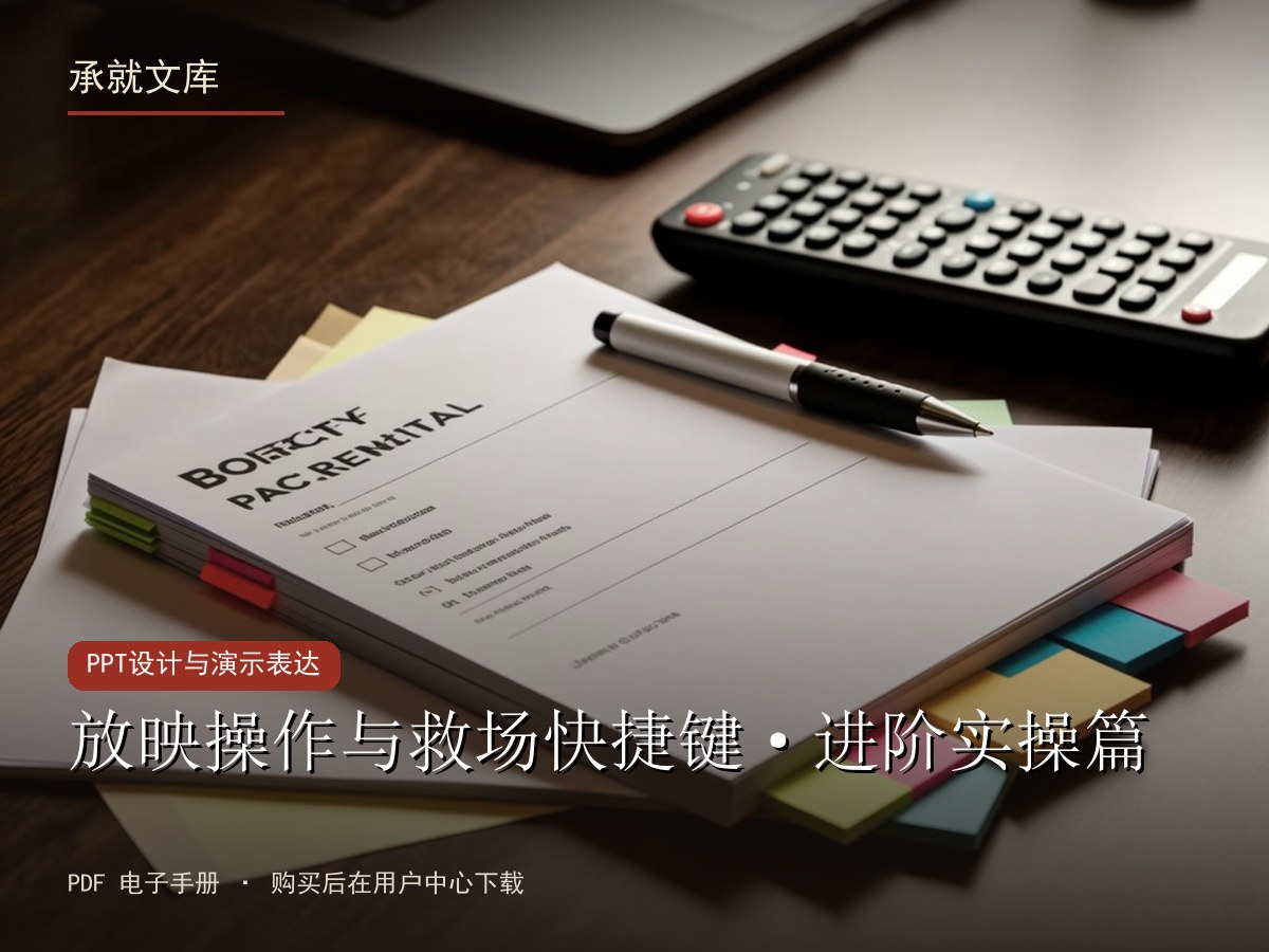 放映操作与救场快捷键·进阶实操篇