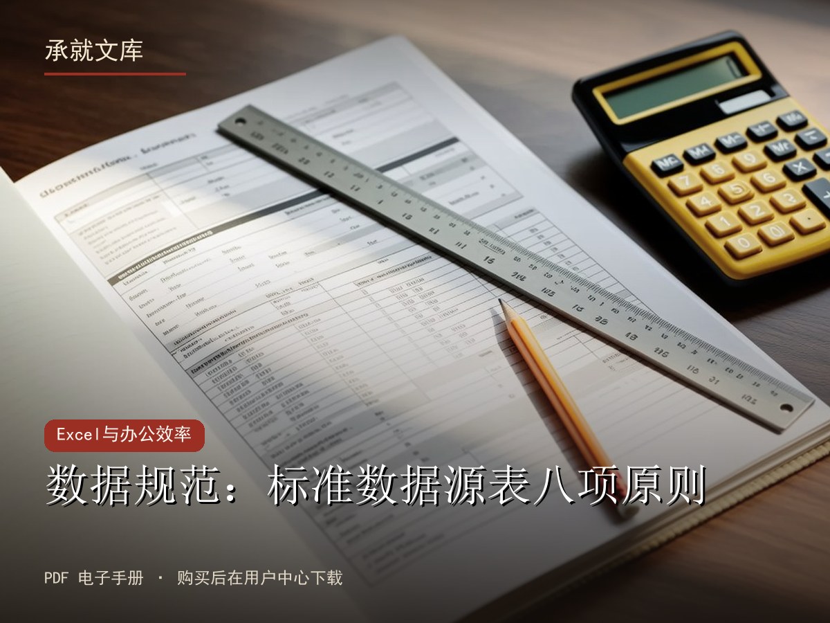 数据规范：标准数据源表八项原则