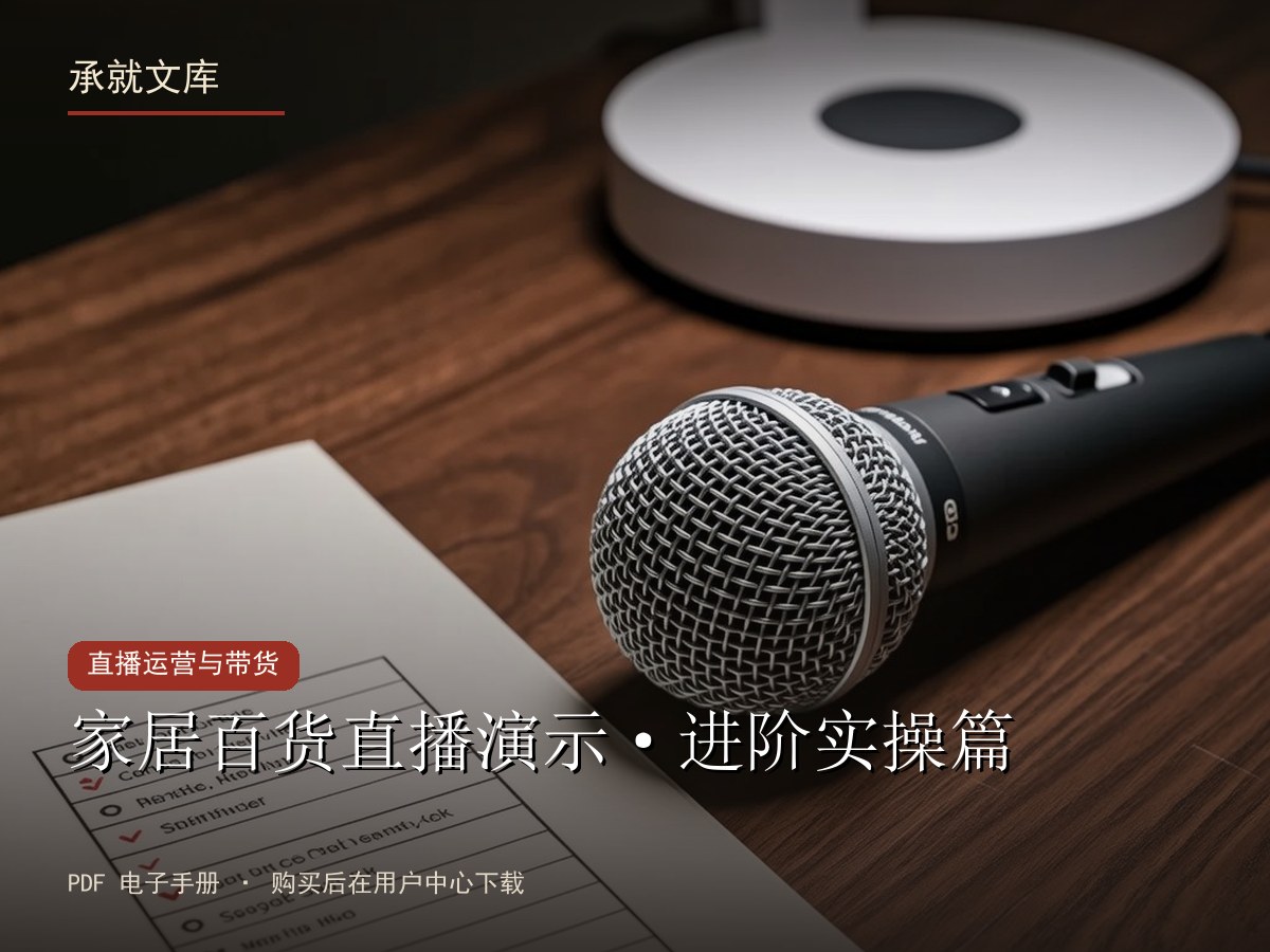 家居百货直播演示·进阶实操篇