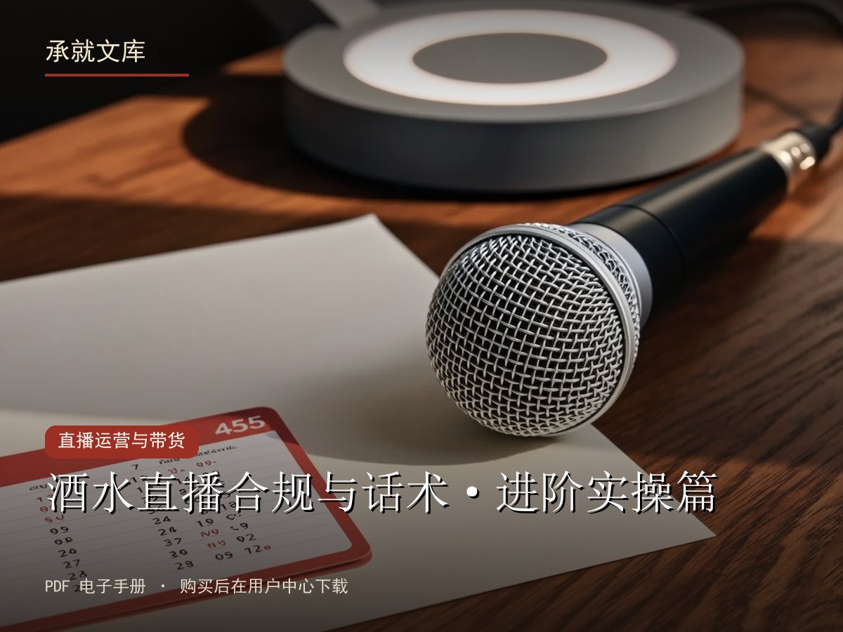 酒水直播合规与话术·进阶实操篇