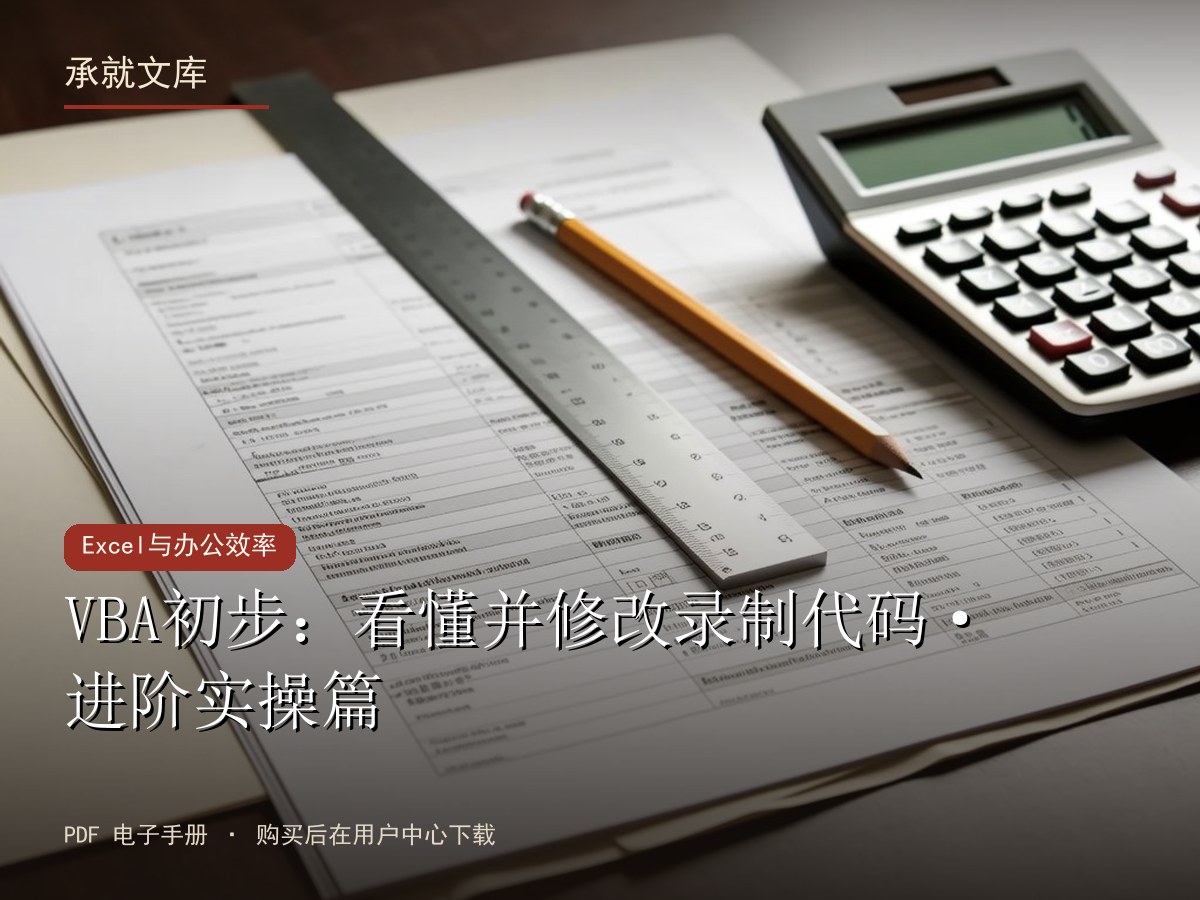 VBA初步：看懂并修改录制代码·进阶实操篇