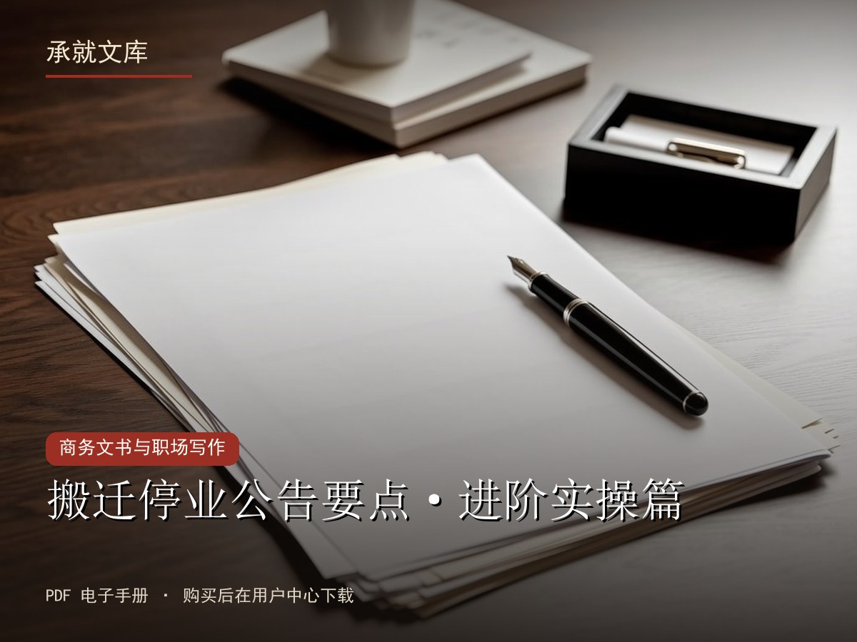 搬迁停业公告要点·进阶实操篇