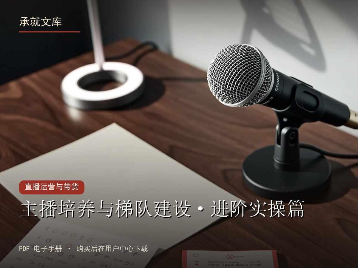 主播培养与梯队建设·进阶实操篇