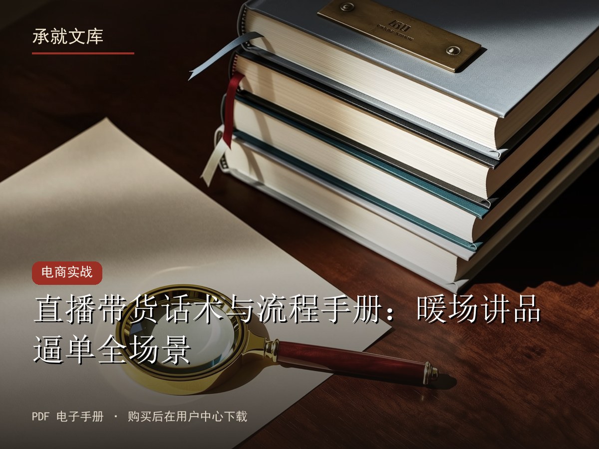 直播带货话术与流程手册：暖场讲品逼单全场景