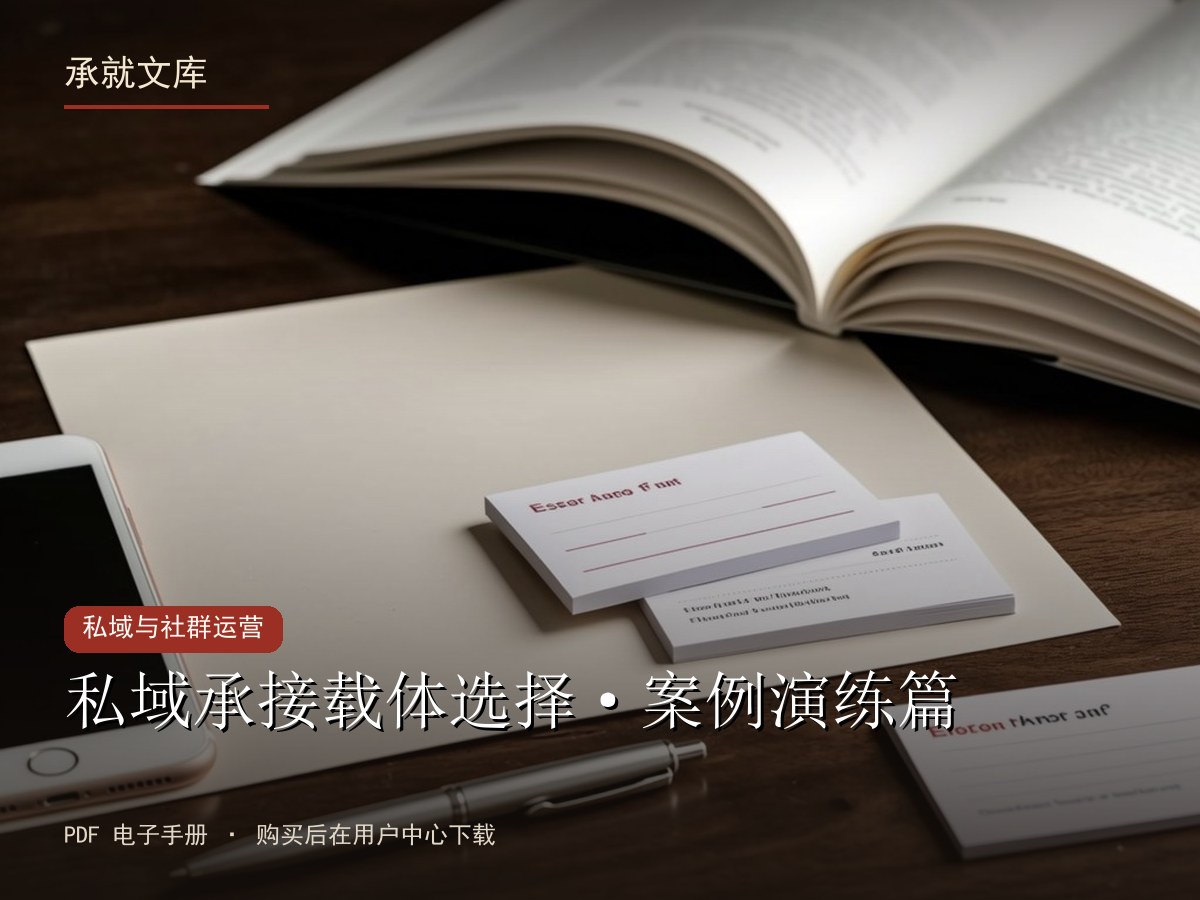 私域承接载体选择·案例演练篇