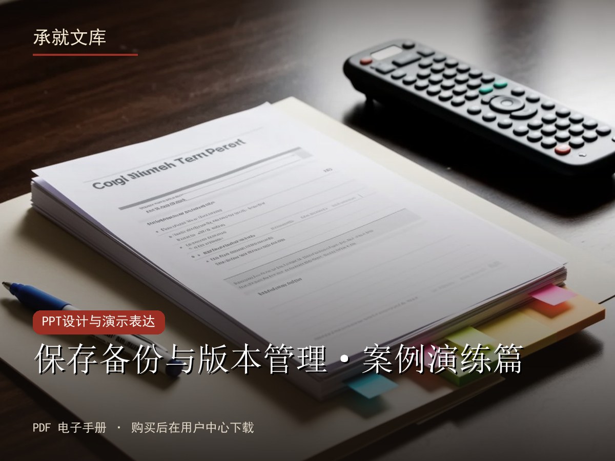 保存备份与版本管理·案例演练篇