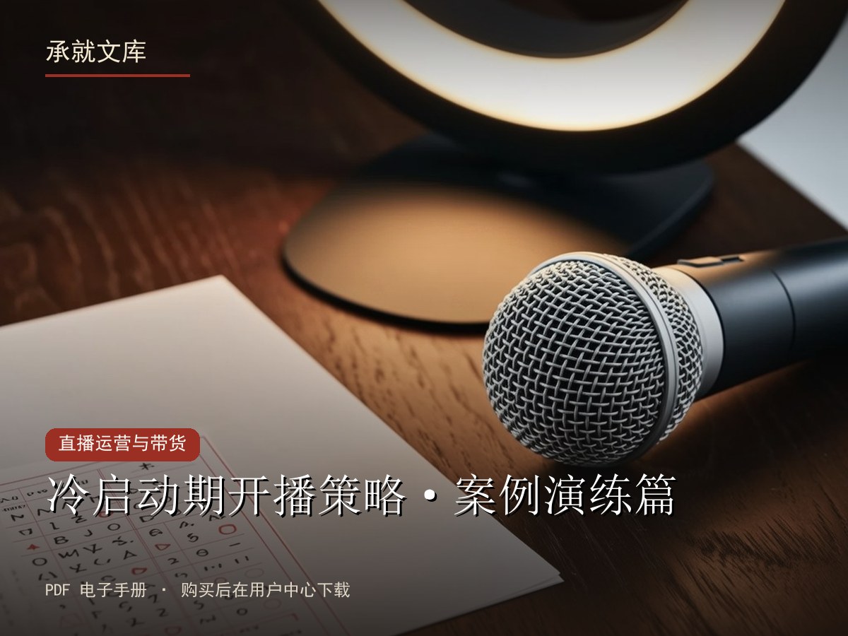 冷启动期开播策略·案例演练篇