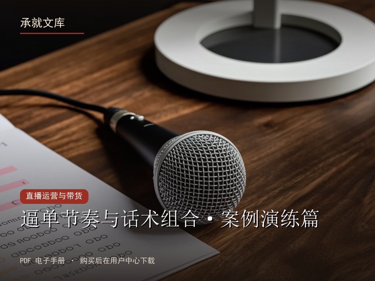 逼单节奏与话术组合·案例演练篇