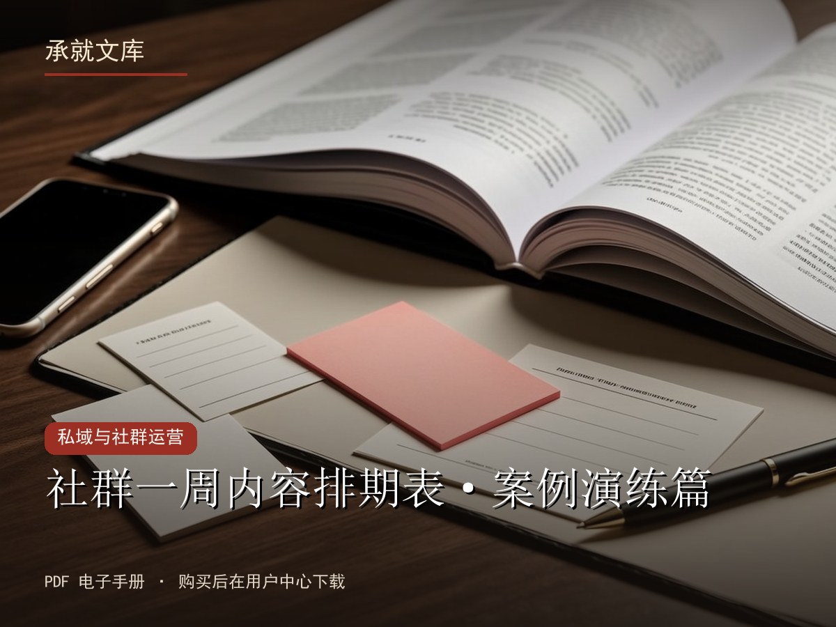 社群一周内容排期表·案例演练篇