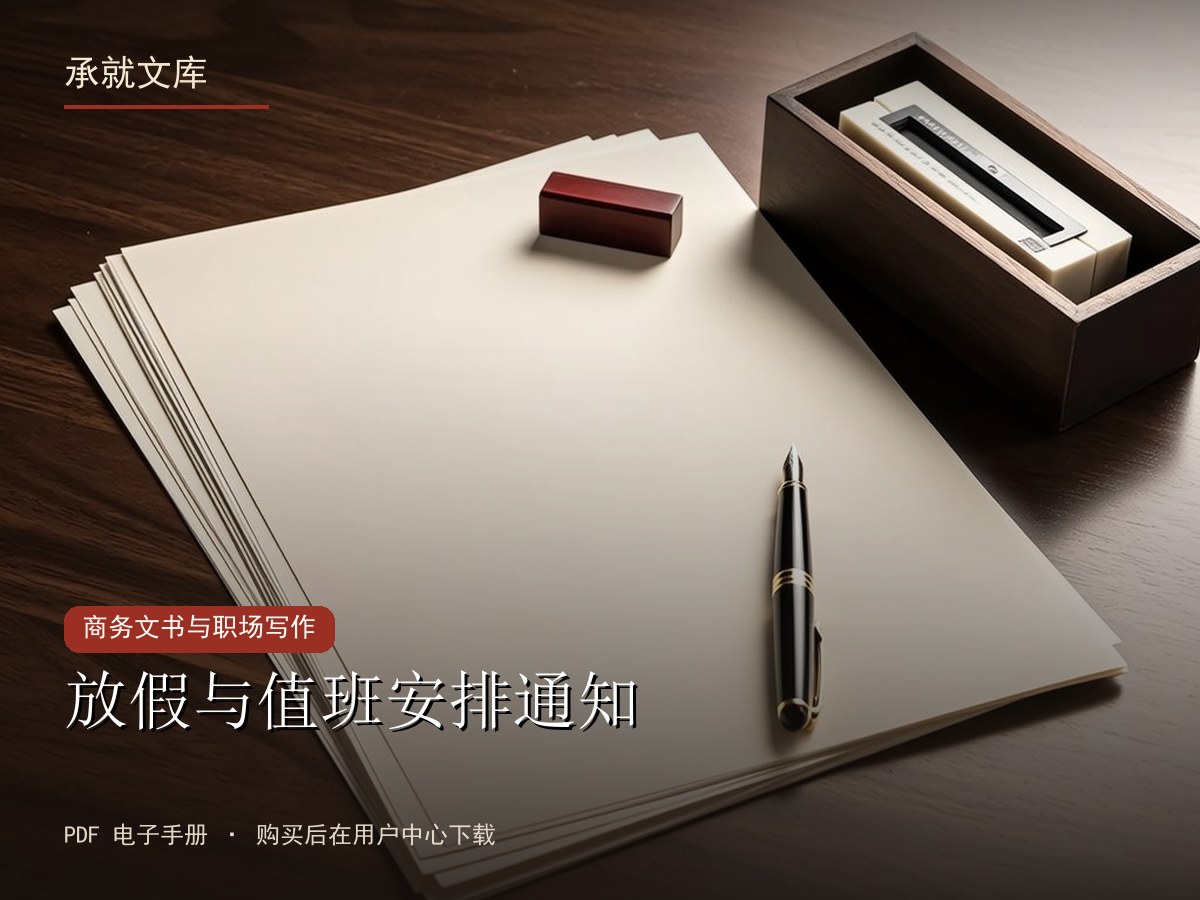 放假与值班安排通知