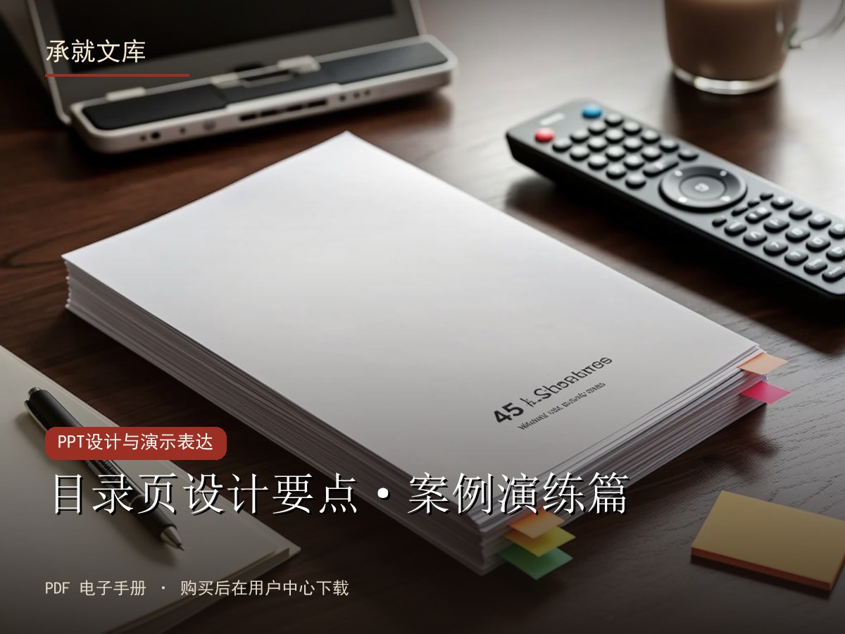 目录页设计要点·案例演练篇