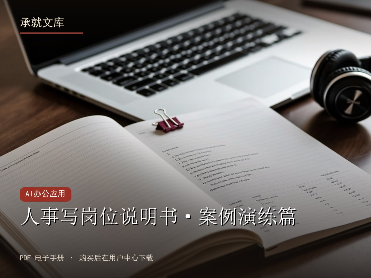 人事写岗位说明书·案例演练篇