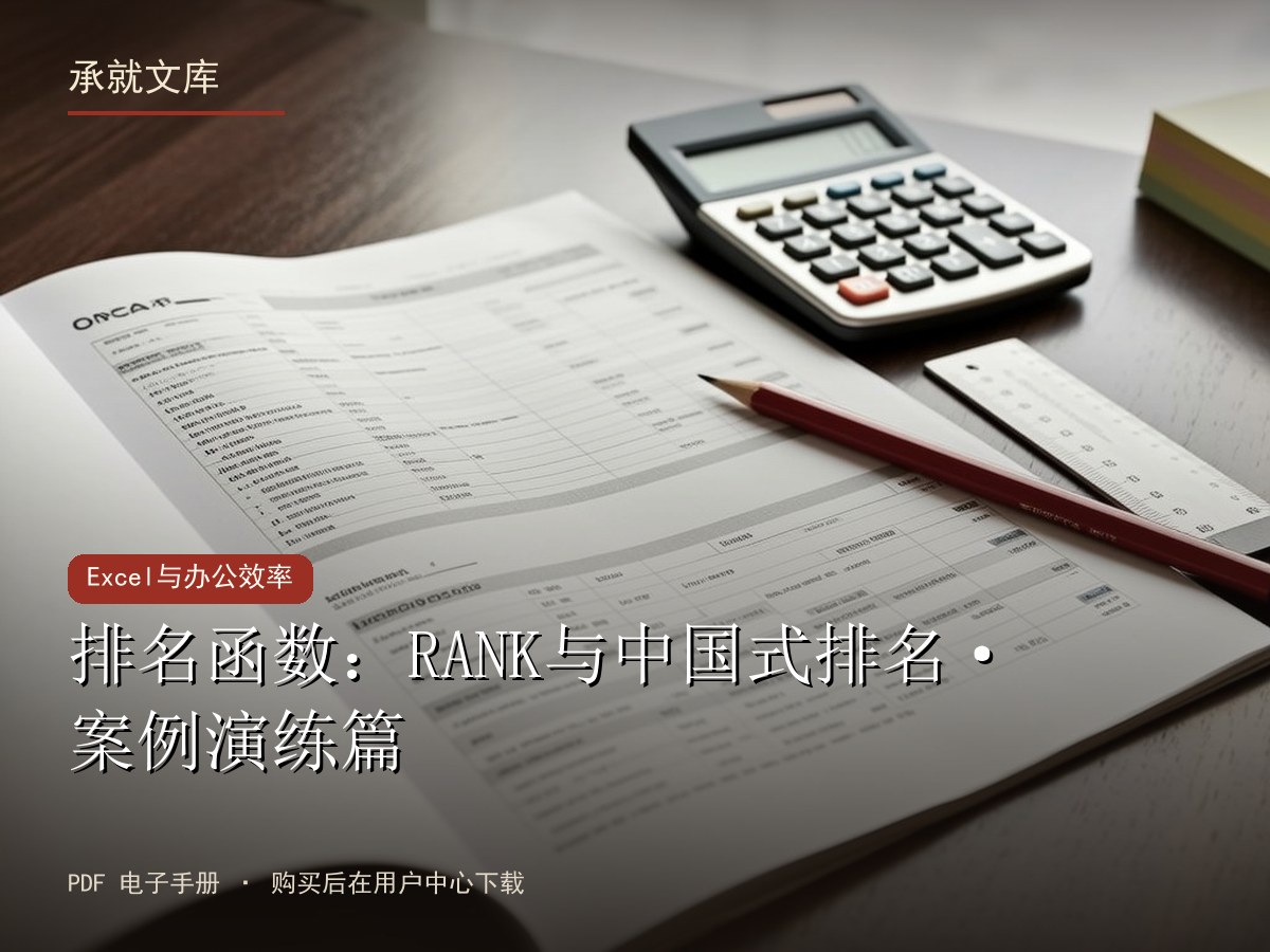 排名函数：RANK与中国式排名·案例演练篇