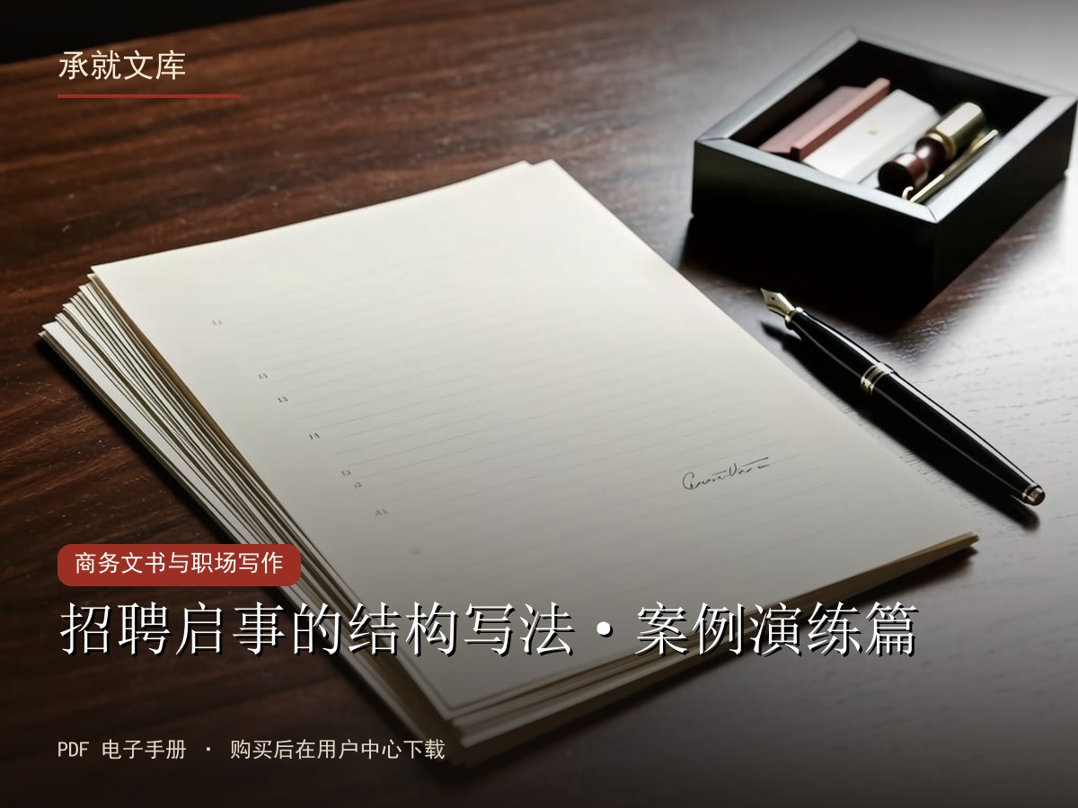 招聘启事的结构写法·案例演练篇