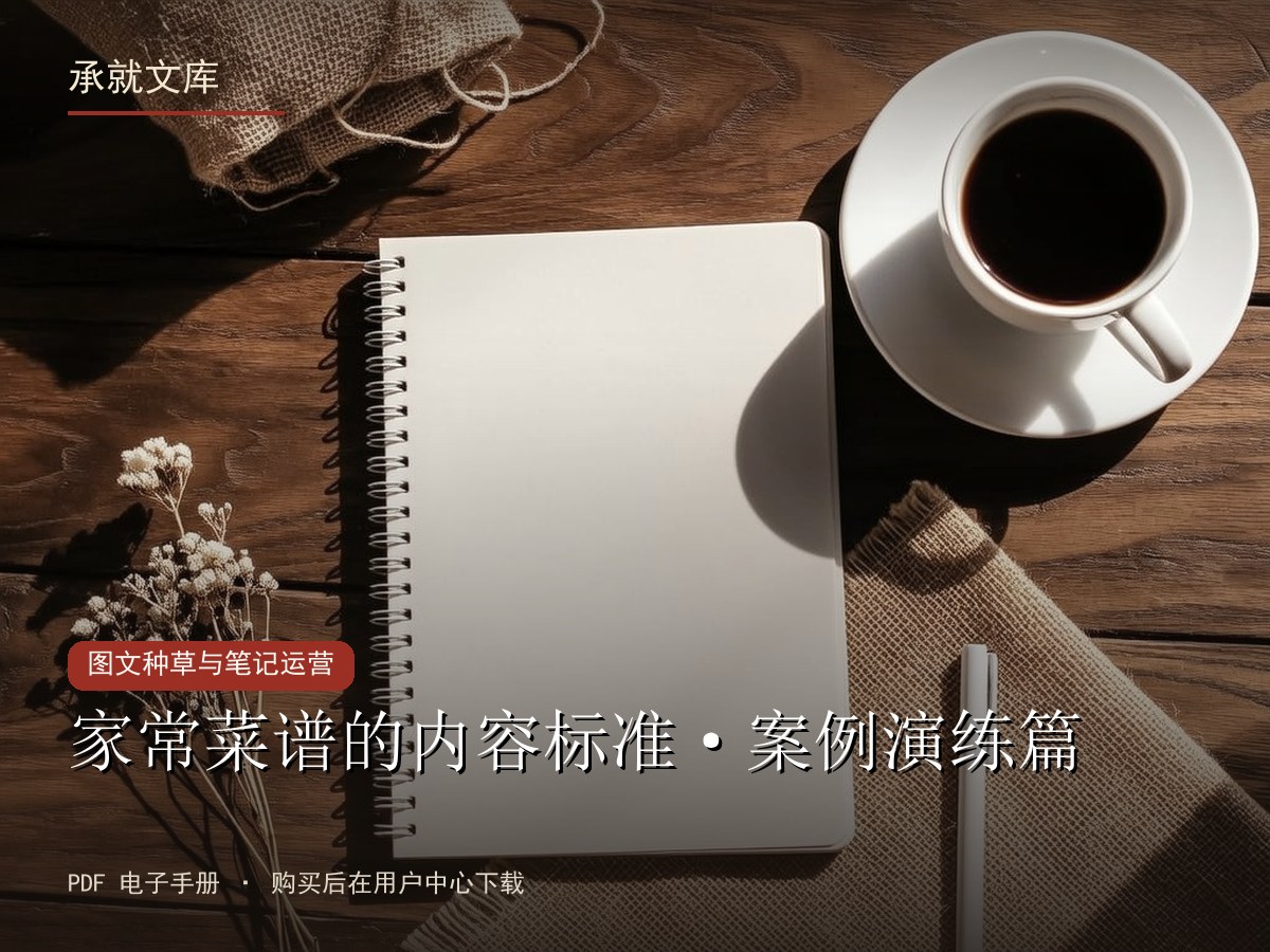 家常菜谱的内容标准·案例演练篇