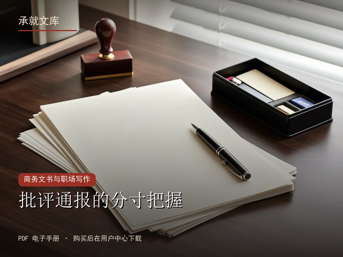 批评通报的分寸把握
