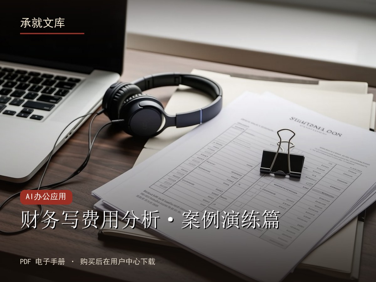财务写费用分析·案例演练篇