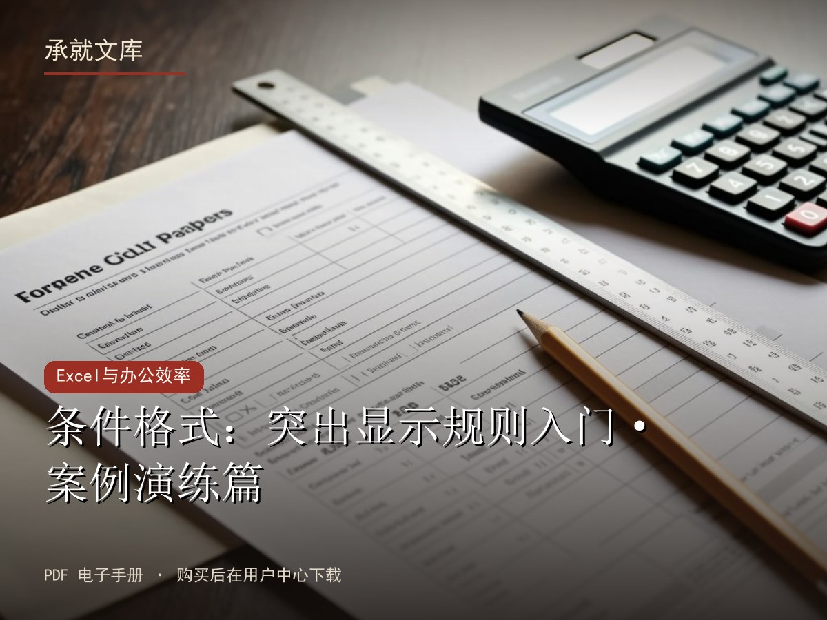 条件格式：突出显示规则入门·案例演练篇