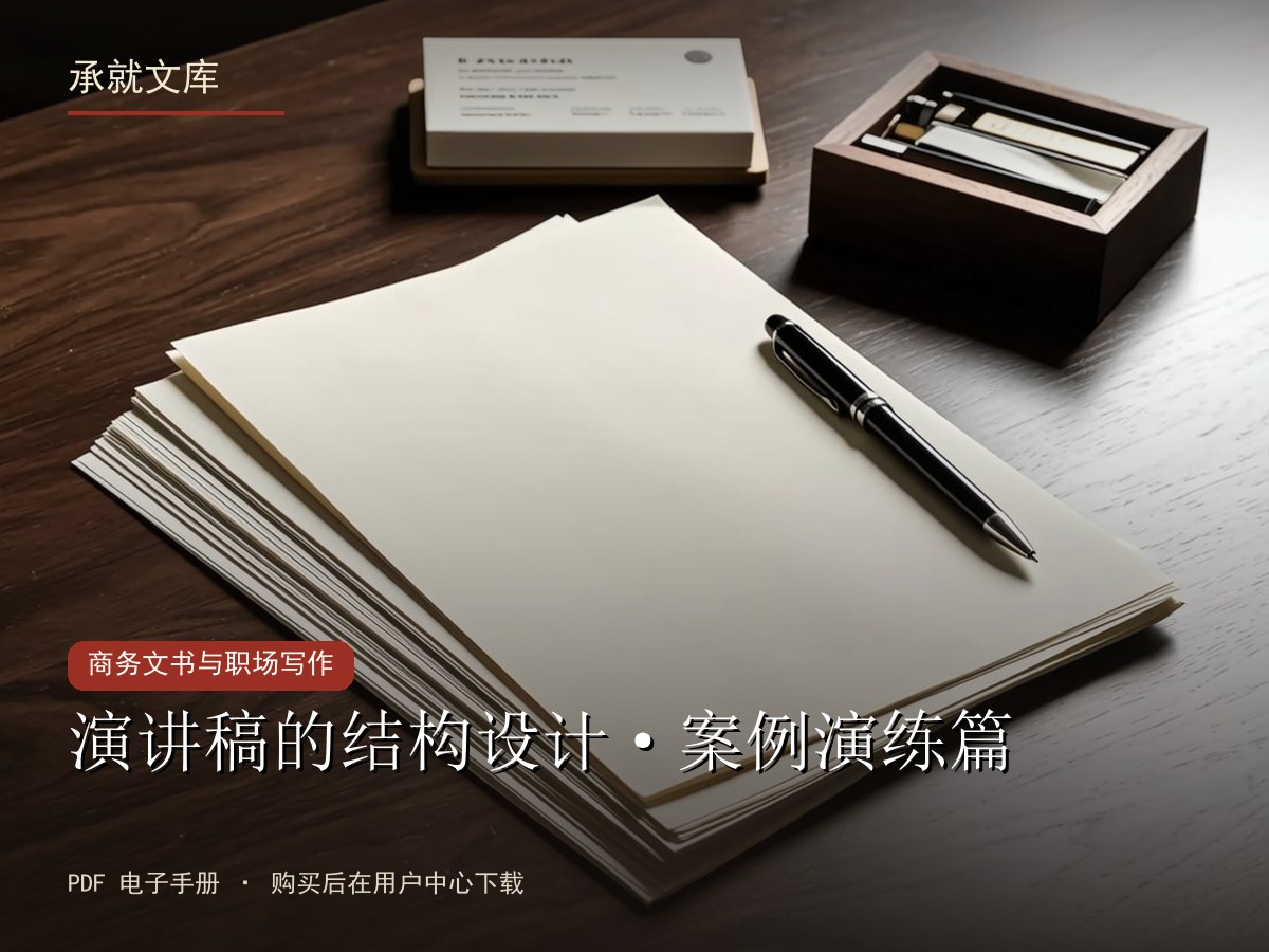 演讲稿的结构设计·案例演练篇