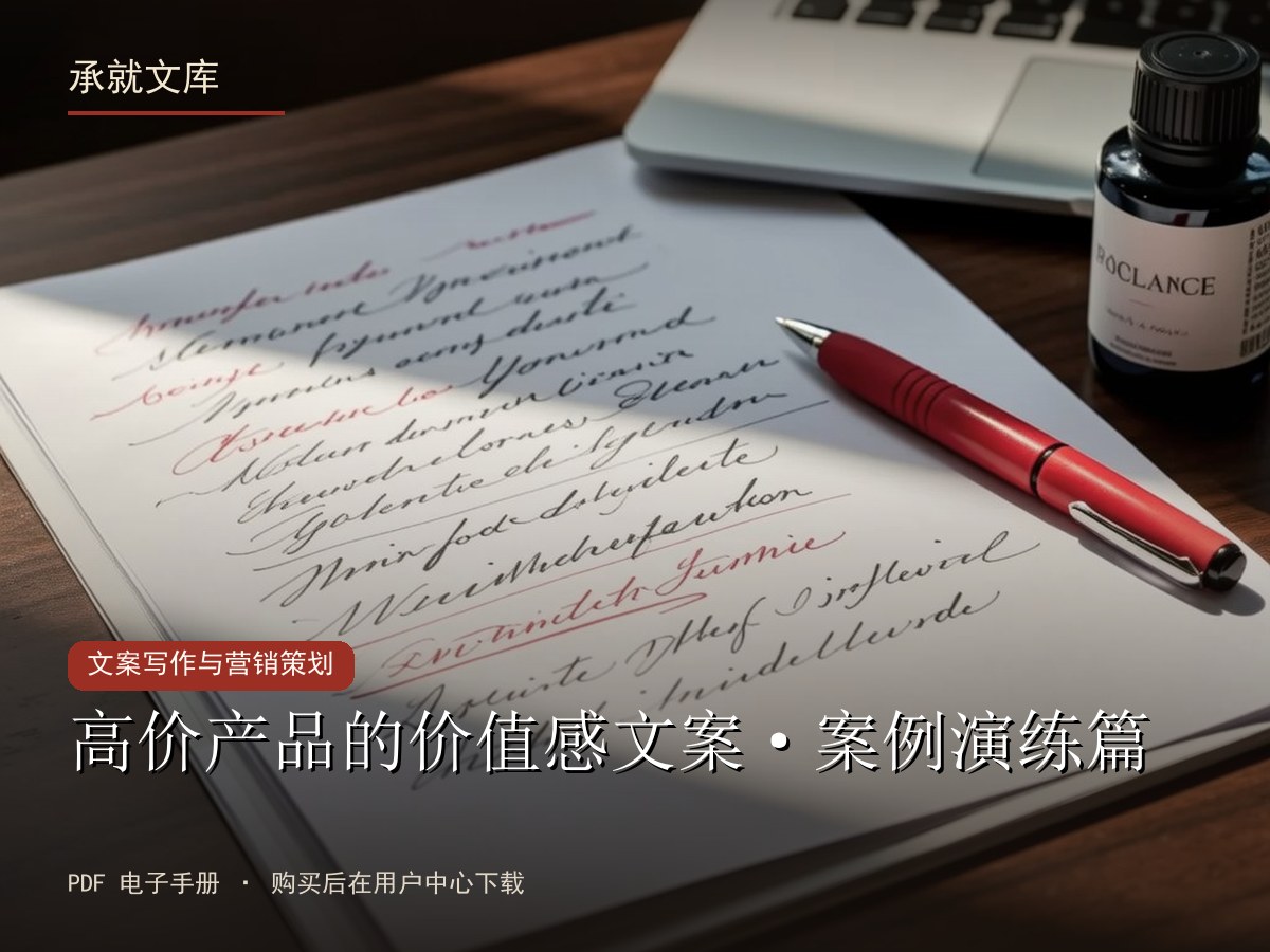 高价产品的价值感文案·案例演练篇