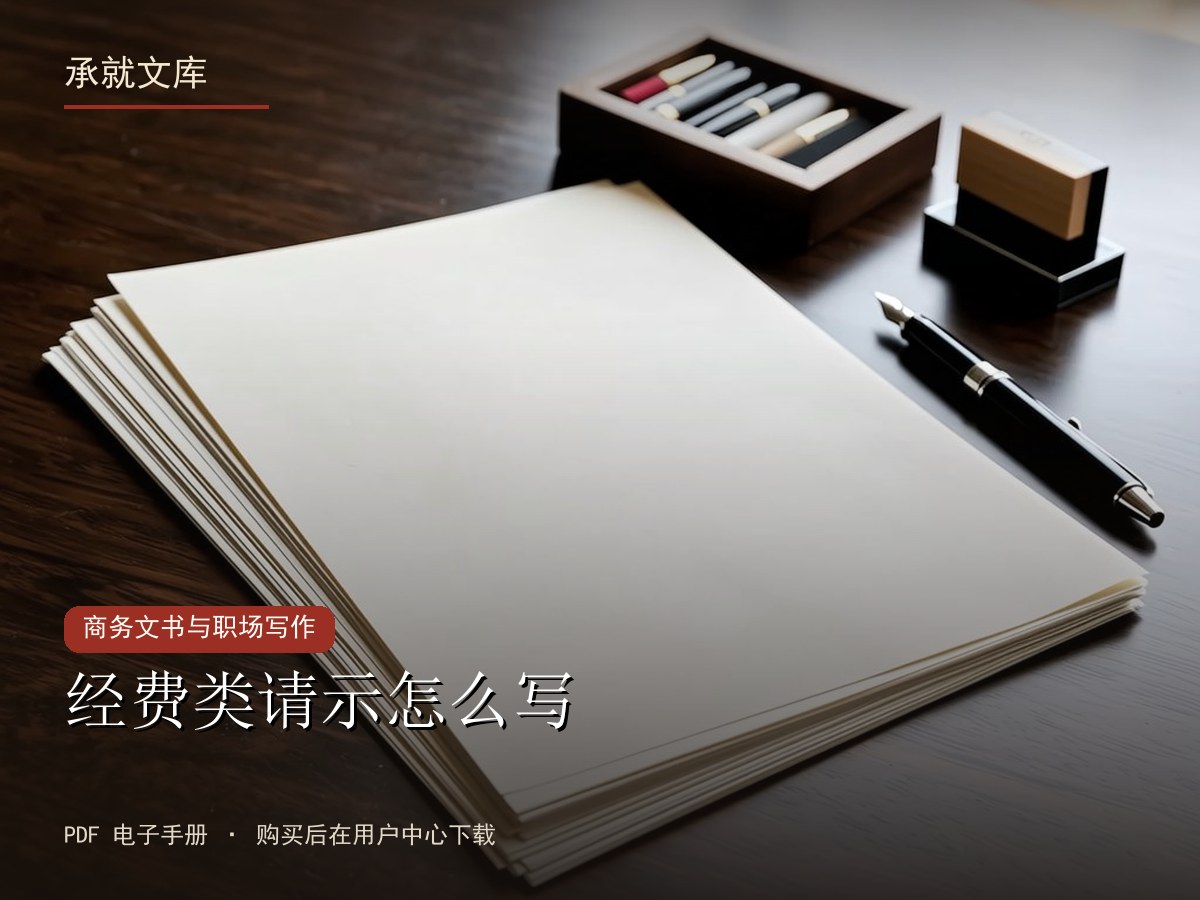 经费类请示怎么写
