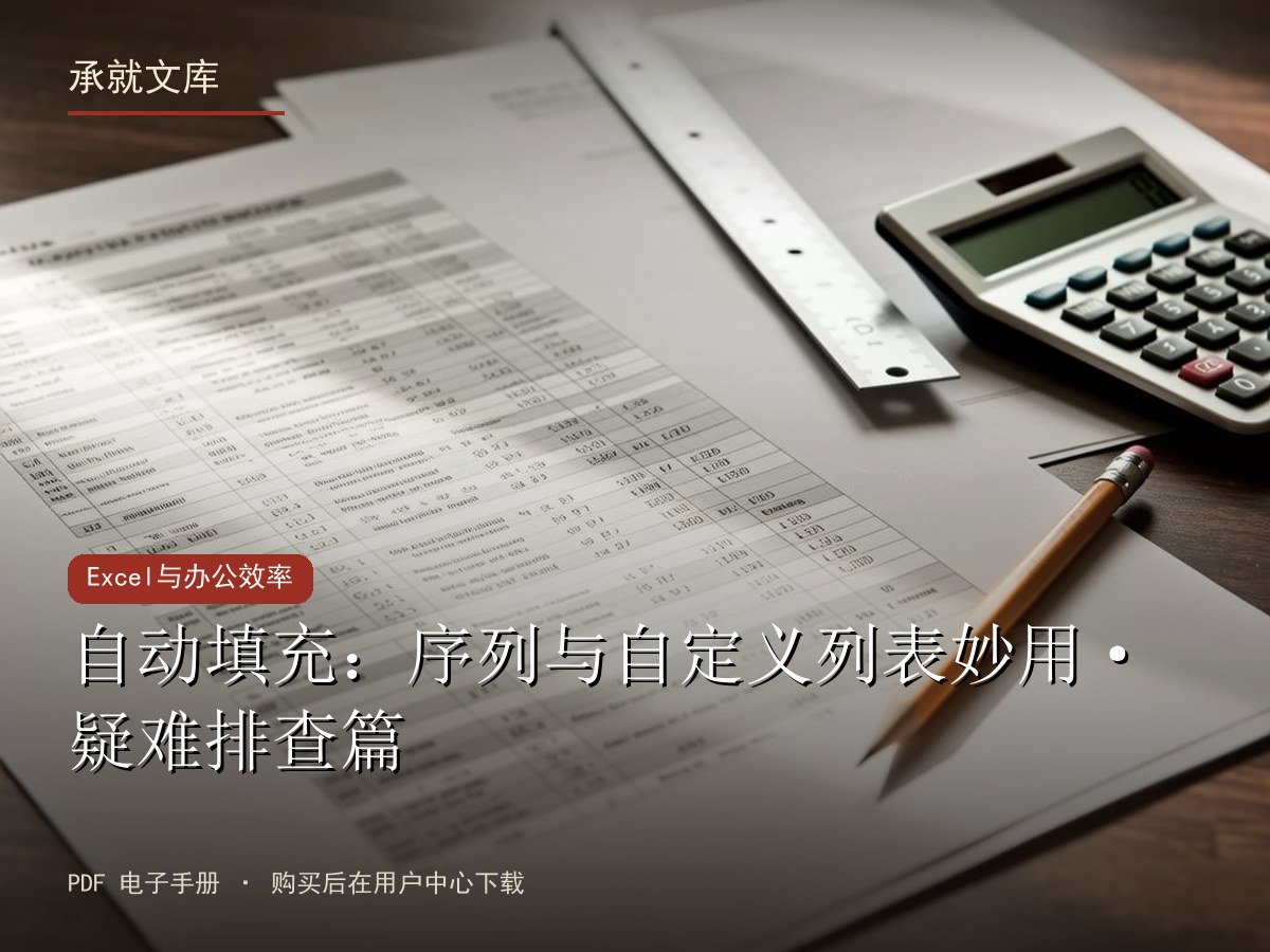 自动填充：序列与自定义列表妙用·疑难排查篇