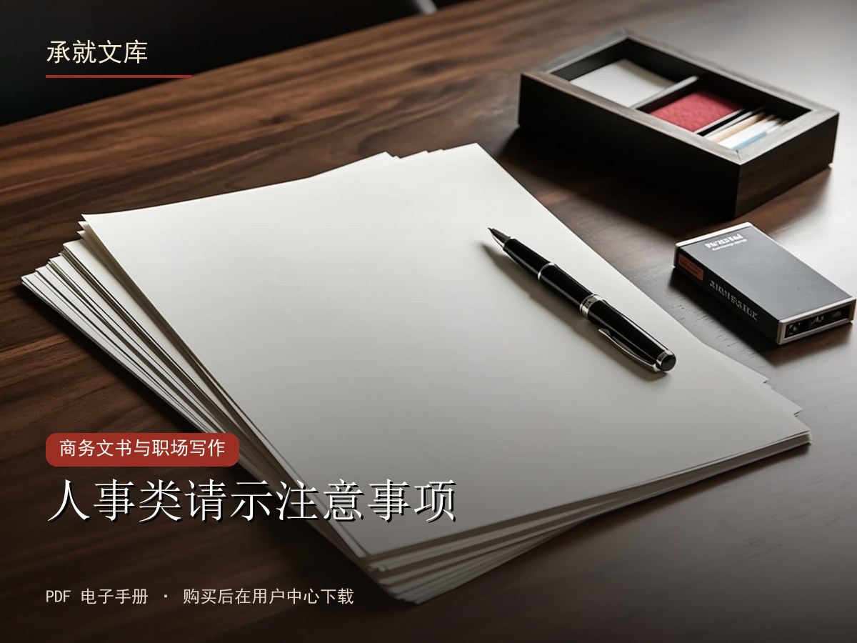人事类请示注意事项