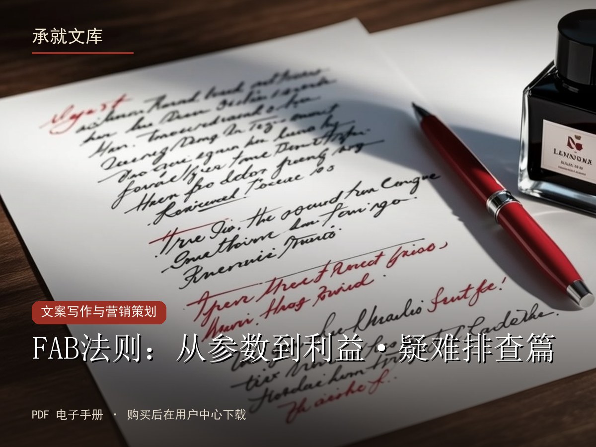 FAB法则：从参数到利益·疑难排查篇