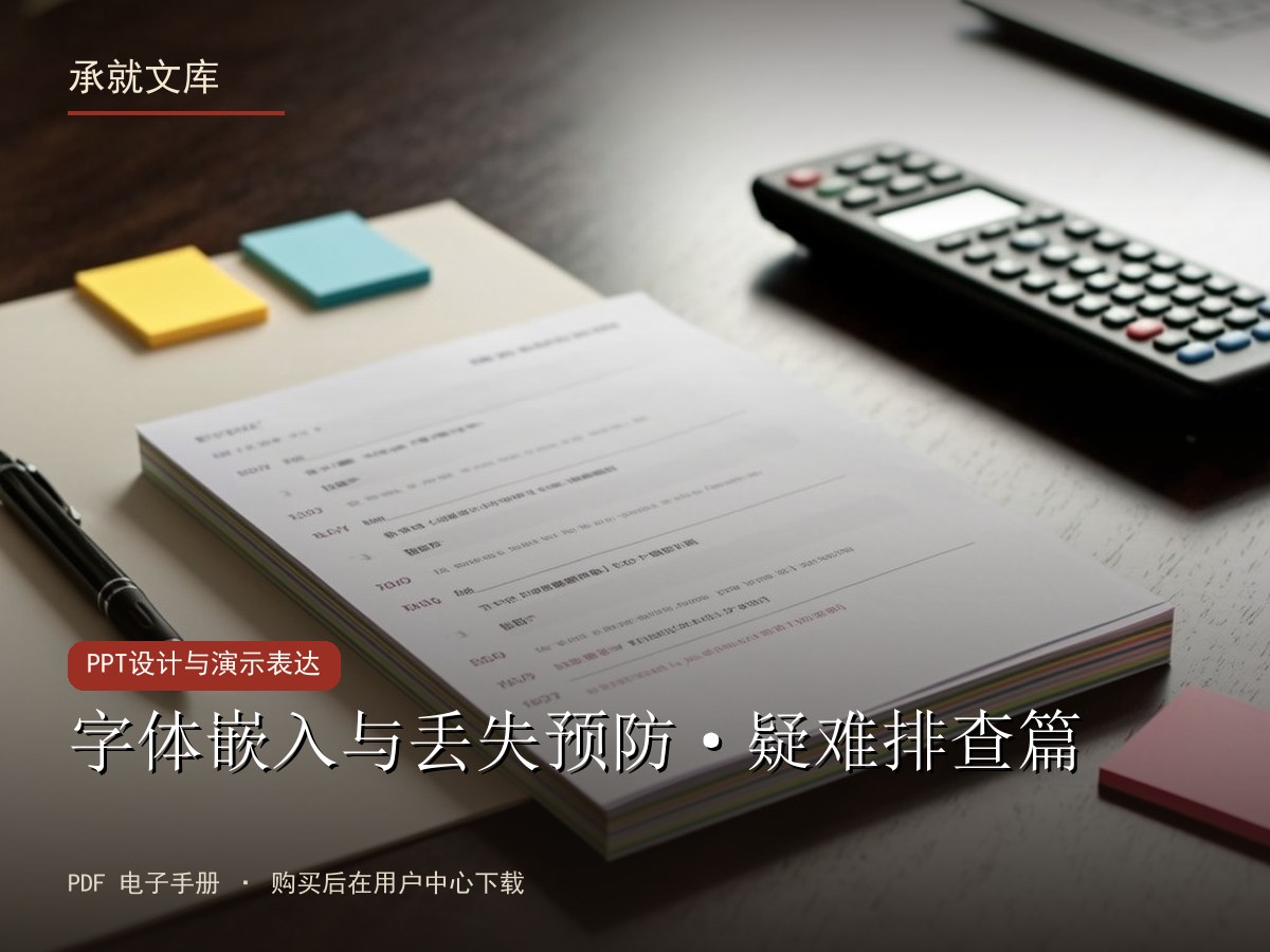 字体嵌入与丢失预防·疑难排查篇