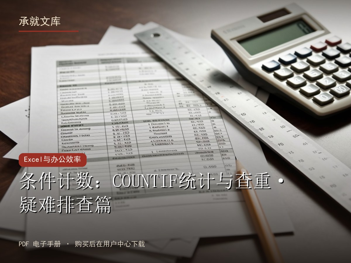 条件计数：COUNTIF统计与查重·疑难排查篇