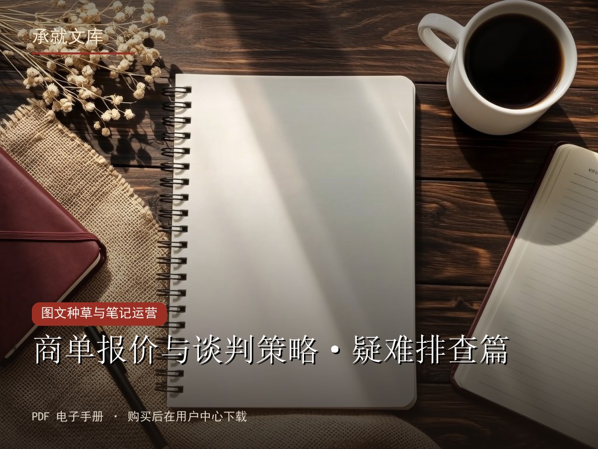商单报价与谈判策略·疑难排查篇