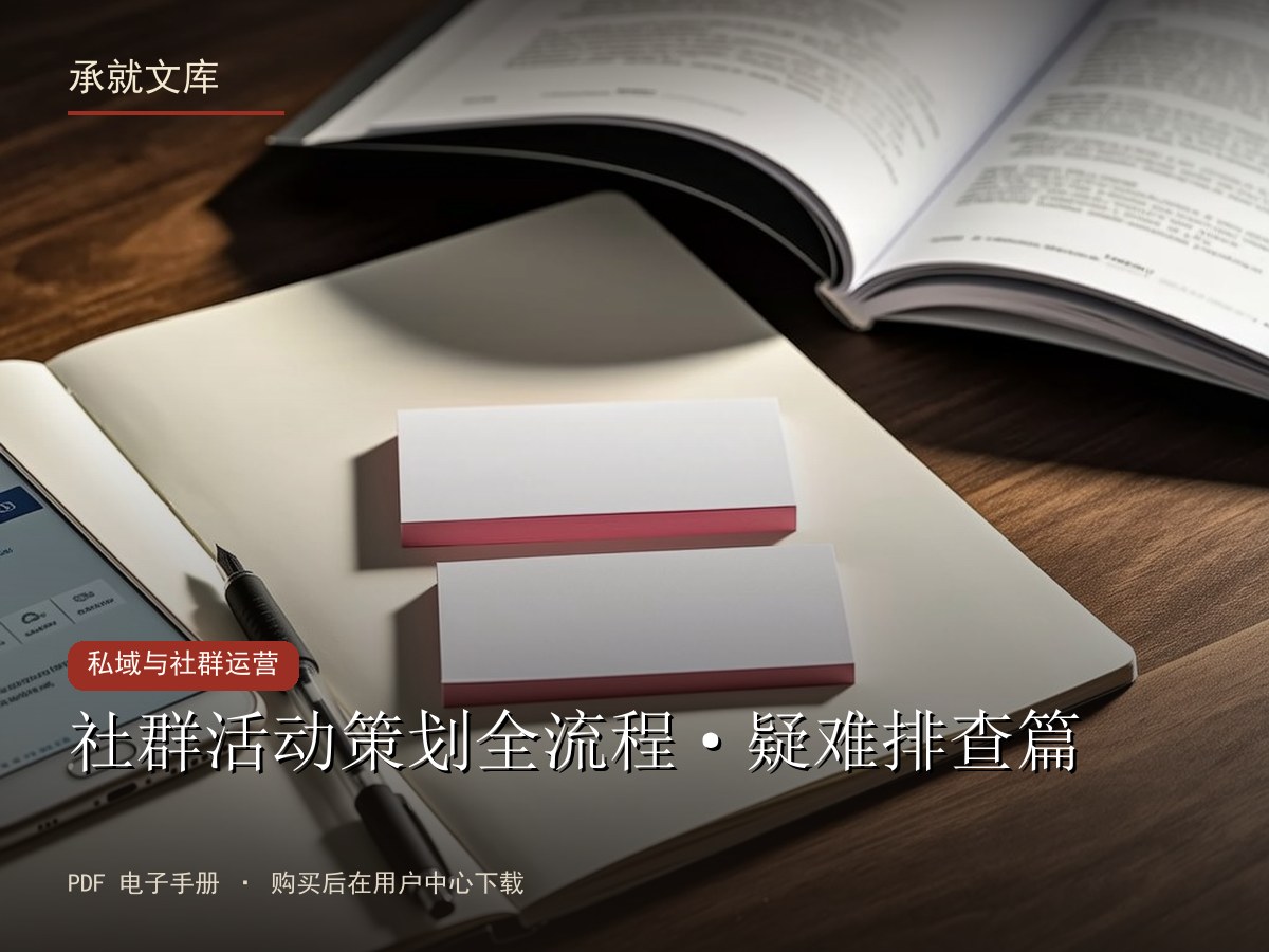 社群活动策划全流程·疑难排查篇