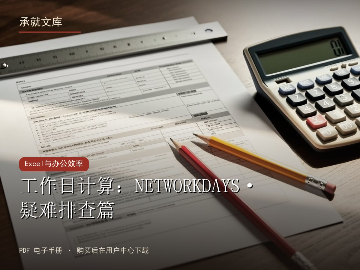 工作日计算：NETWORKDAYS·疑难排查篇