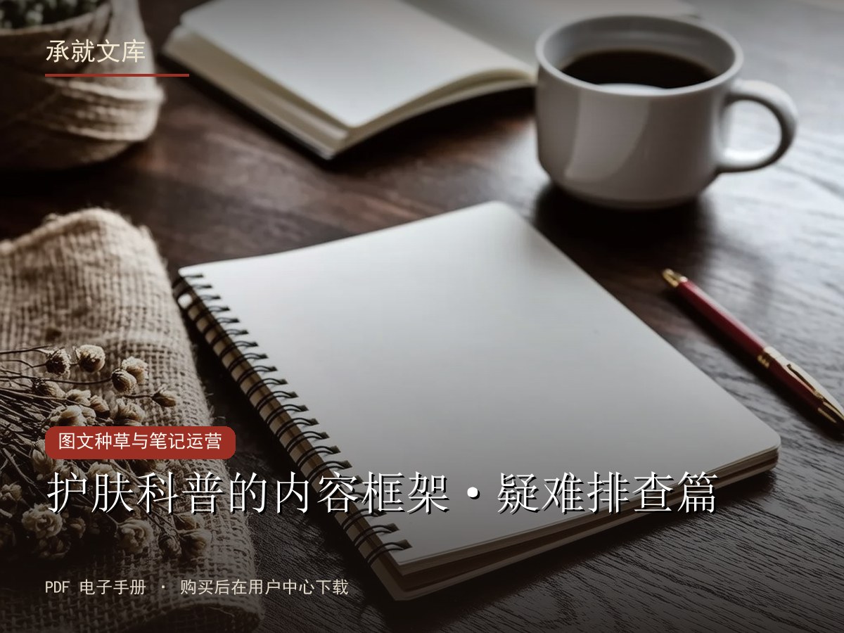 护肤科普的内容框架·疑难排查篇