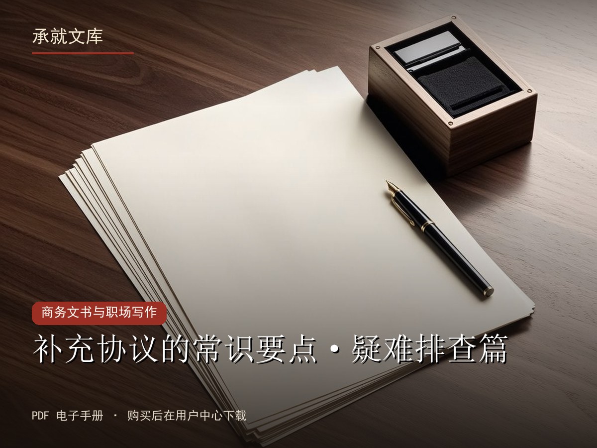 补充协议的常识要点·疑难排查篇