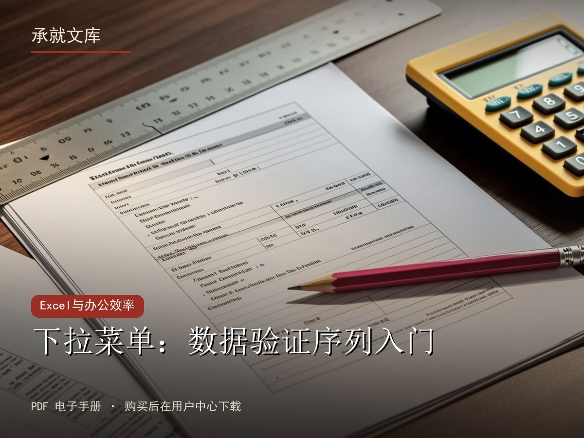 下拉菜单：数据验证序列入门