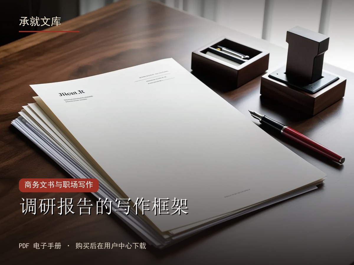 调研报告的写作框架