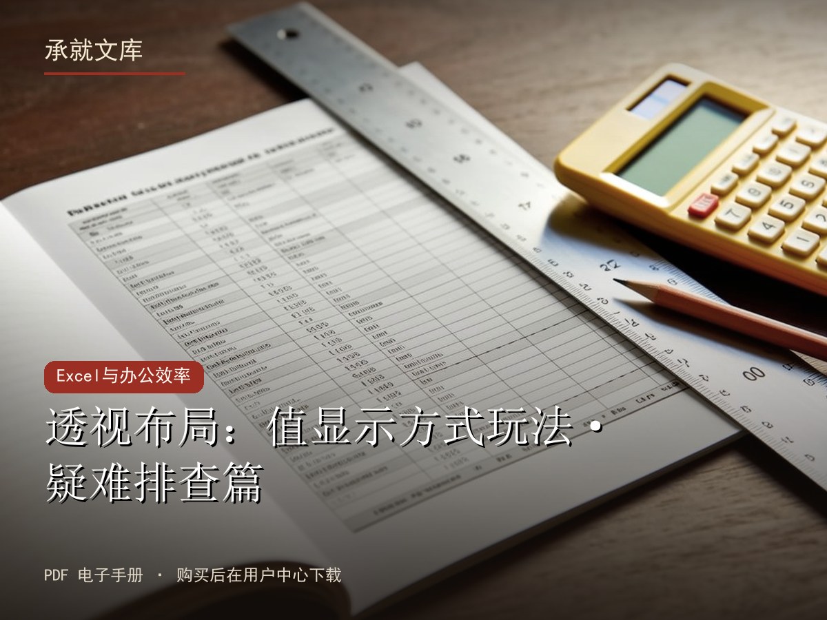 透视布局：值显示方式玩法·疑难排查篇