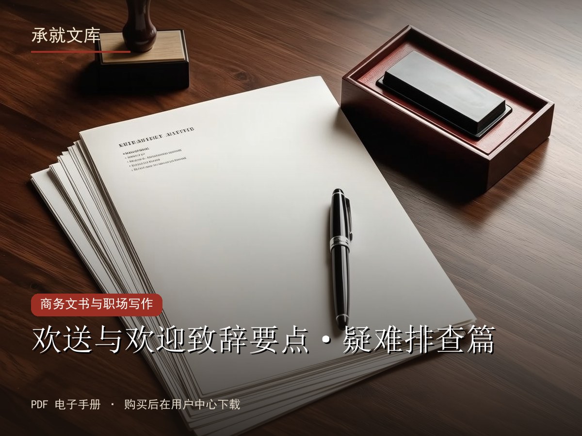 欢送与欢迎致辞要点·疑难排查篇