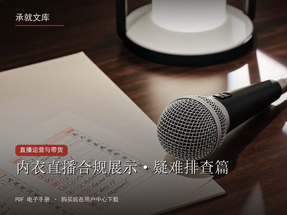 内衣直播合规展示·疑难排查篇